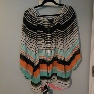 Sheer , colorful blouse
